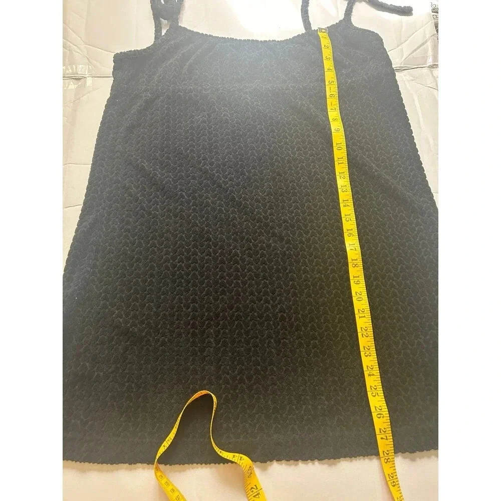 Juicy Couture Dress Womens L Swim Cover Up Black Adjustable Strap